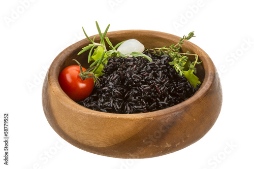 Black boiled rice