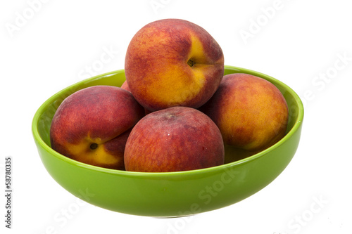 Ripe bright peaches