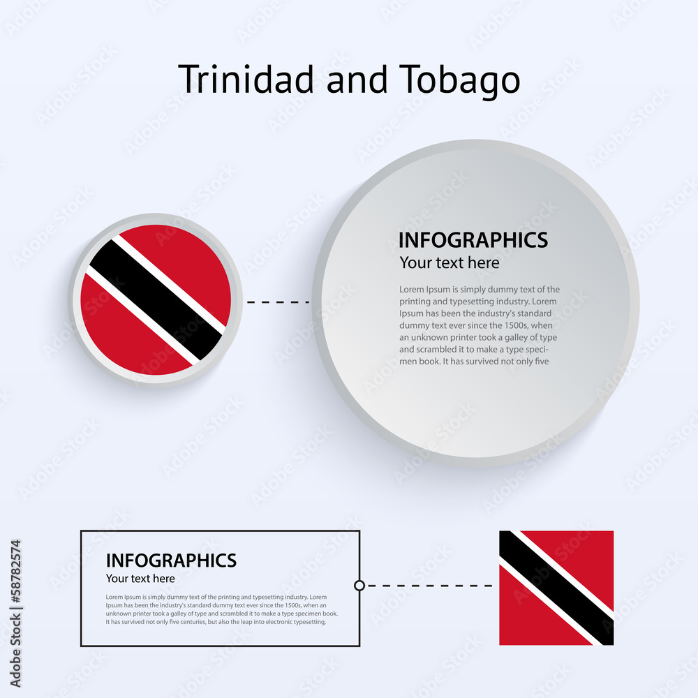Trinidad and Tobago Country Set of Banners.