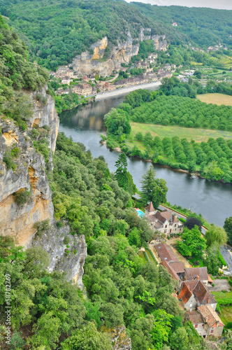 France, picturesque Dordogne valley in Perigord