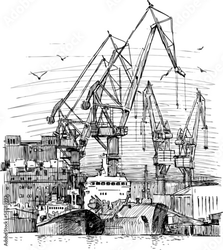 industrial seaport