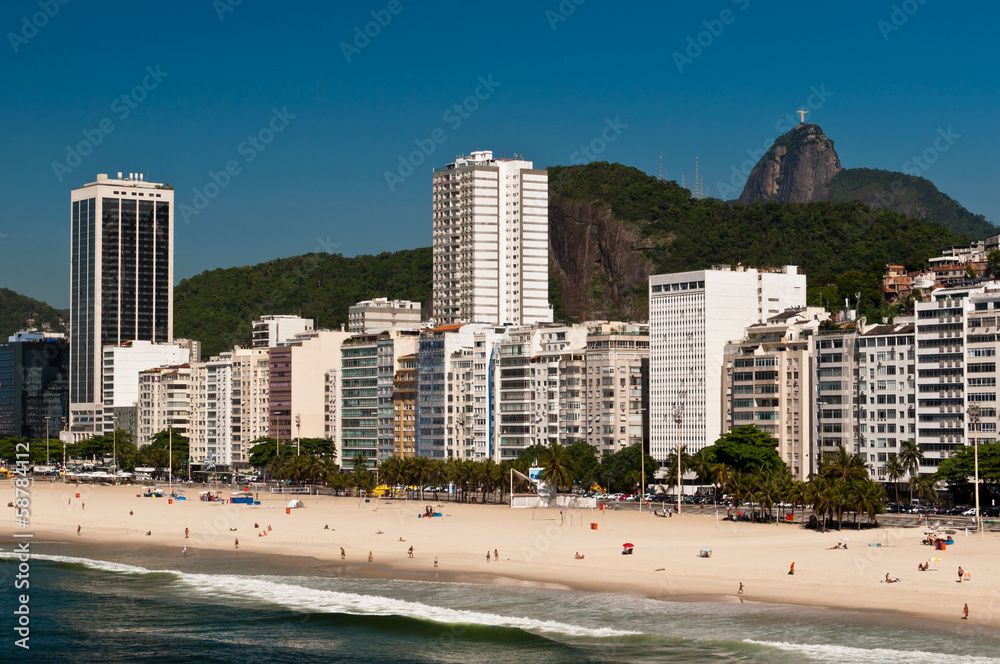 Panoramic view of Copacabana beach in Rio de Janeiro, Brazil Panoramic view of Copacabana beach in Rio de Janeiro, Brazil