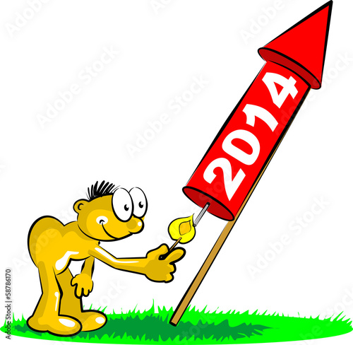 Rocket to celebrate the new year 2014