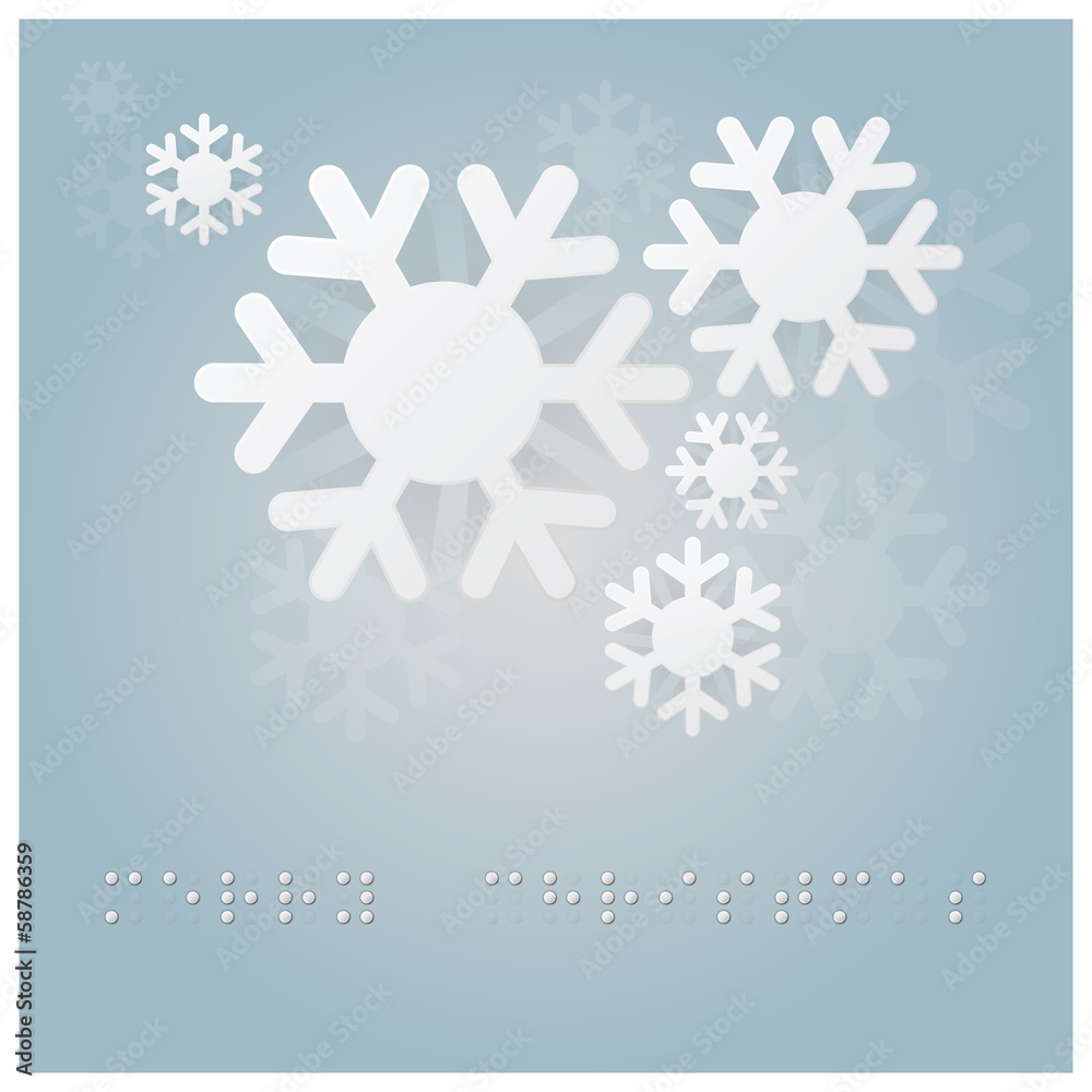 Christmas Background With Braille Alphabet Christmas Background With Braille Alphabet