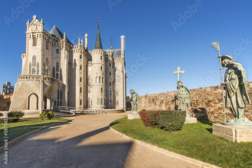 Views of Episcopal palace in Astorga, Leon, Spain. photo