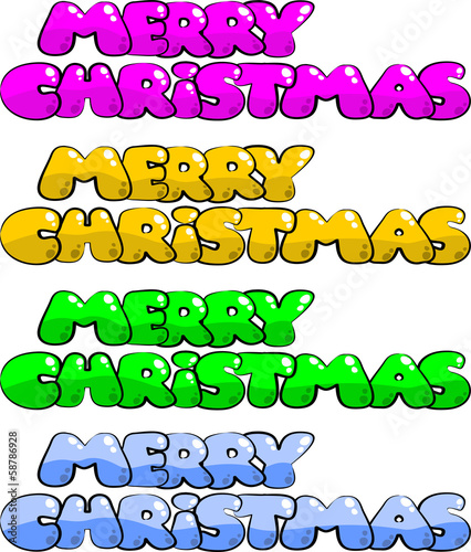 Merry Christmas in various colors