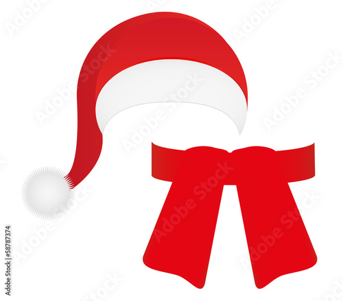 scarf and hat of Santa Claus