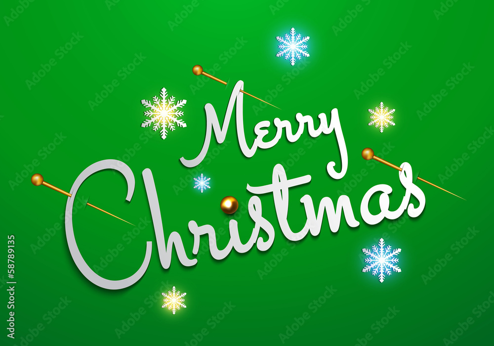 Merry Christmas letters stylized for the drawing
