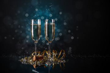 Glasses of champagne