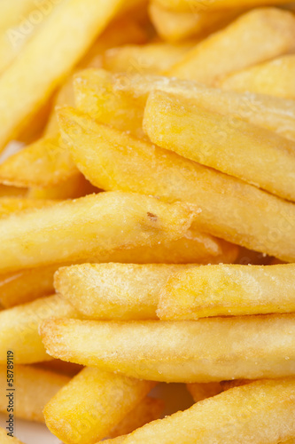 Golden potatoes fries