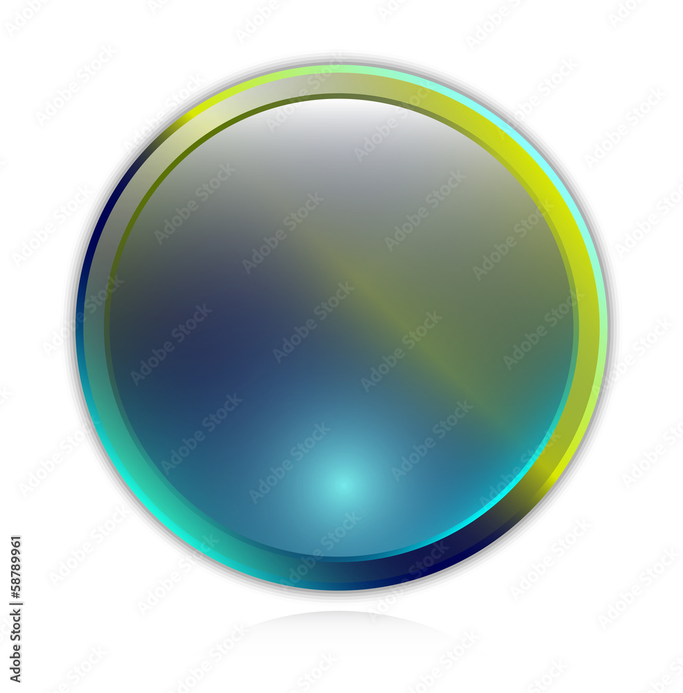 Blue & Green Glossy Button