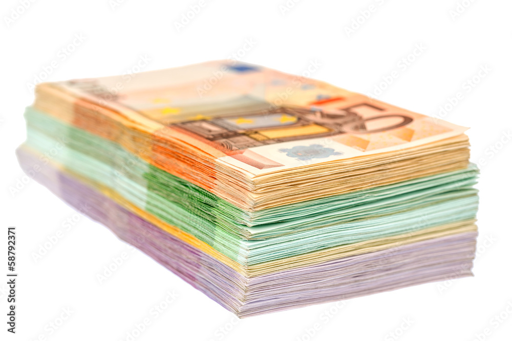 Viele verschiedene Euro-Geldscheine Viele verschiedene Euro-Geldscheine