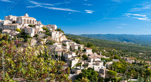 Close panoramic view of Gordes in France