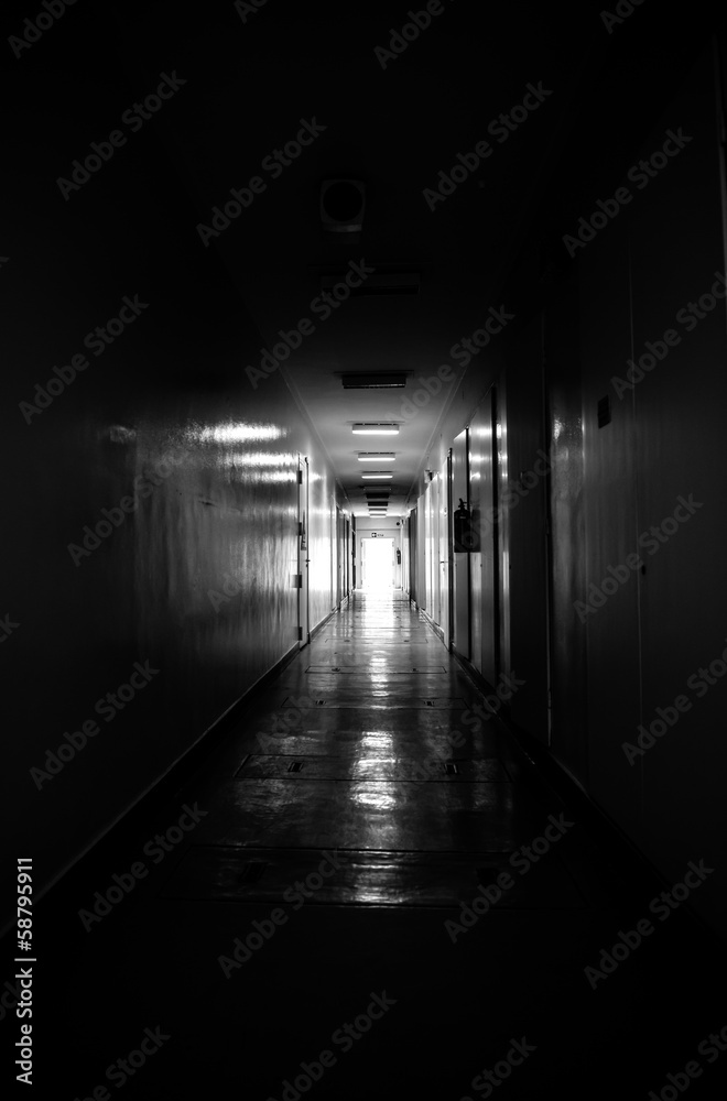 Light through window at corridor