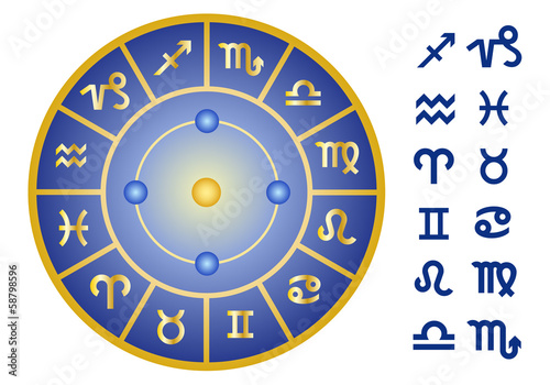 zodiac signs, vector icon set