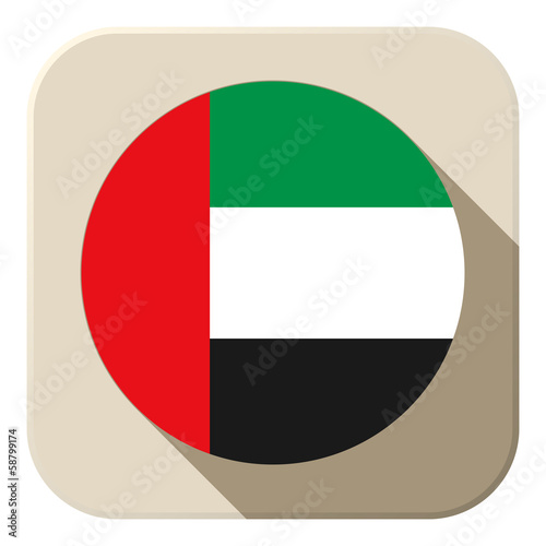 Free Download United Arab Emirates Flag Button Icon Modern - GFXLoad
