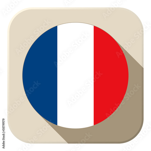 Free Download France Flag Button Icon Modern - GFXLoad