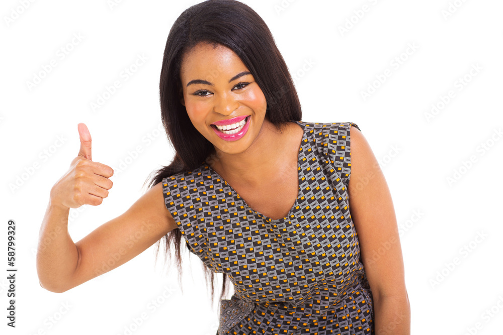 african girl giving thumb up african girl giving thumb up