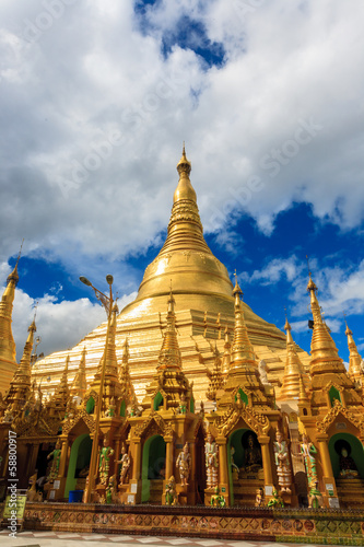 Shwedagon Pagoda in Yangon City  Burma