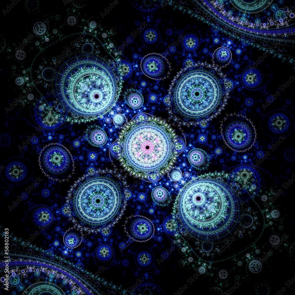 Colorful clockwork pattern, digital fractal art design Stock ...