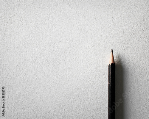 pencil and white paper background