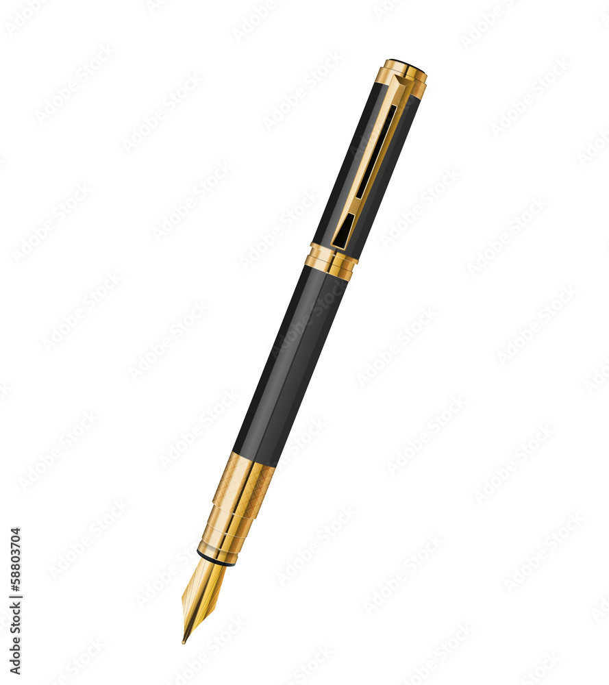 Naklejka premium Fountain writing pen