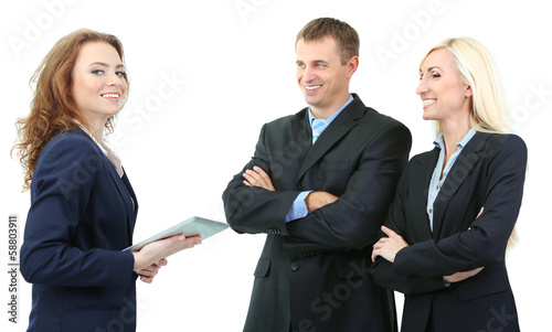 Group of business people is...