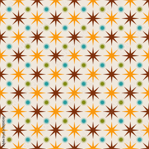 Seamless abstract pattern with stars