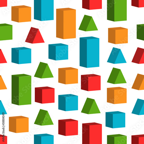 Seamless background with toy cubes