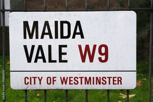 Maida Vale w9 a famous london street sign