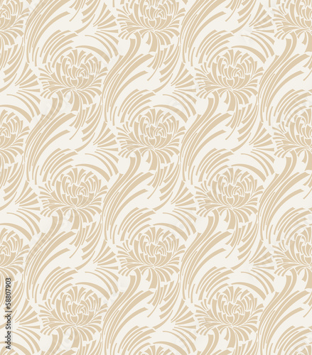Seamless designer floral wallpaper