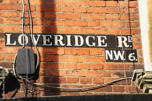 loveridge Road street sign a famous London Address photo