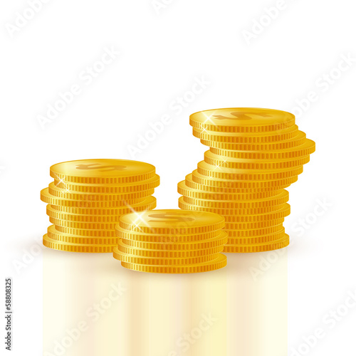 Pile of gold coins