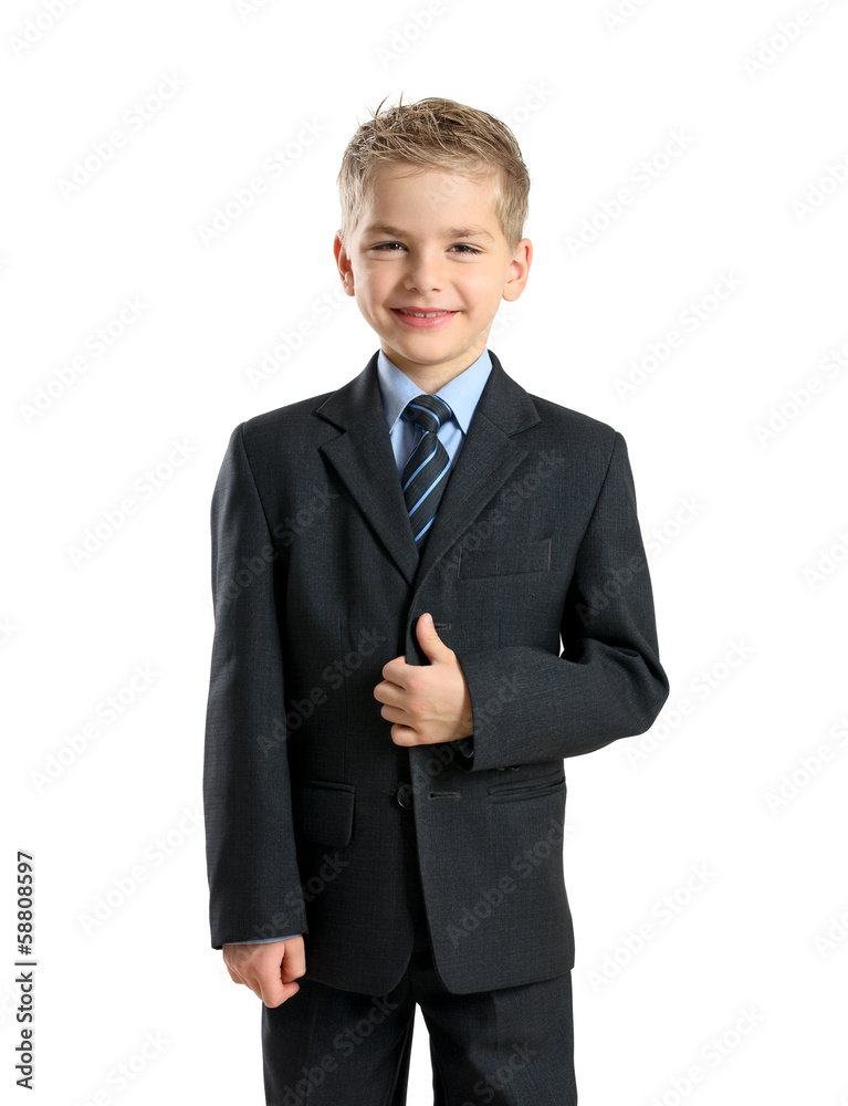 Portrait of little businessman