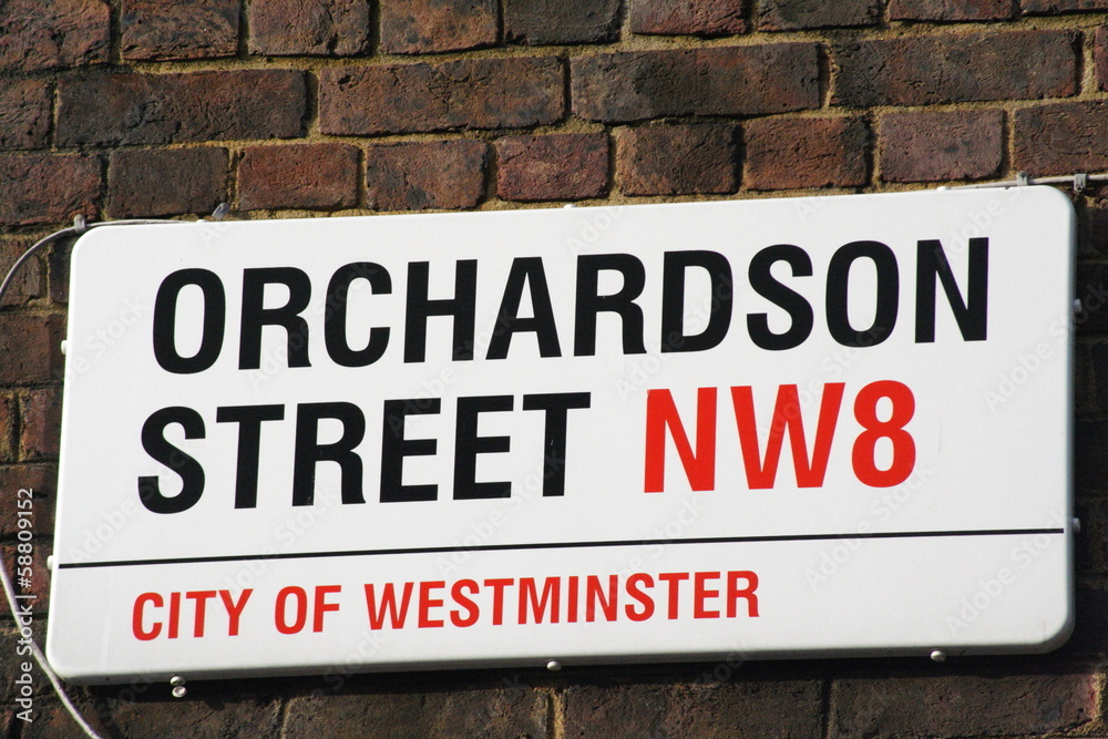 Orchardson Street road sign a famous London Address Orchardson Street road sign a famous London Address