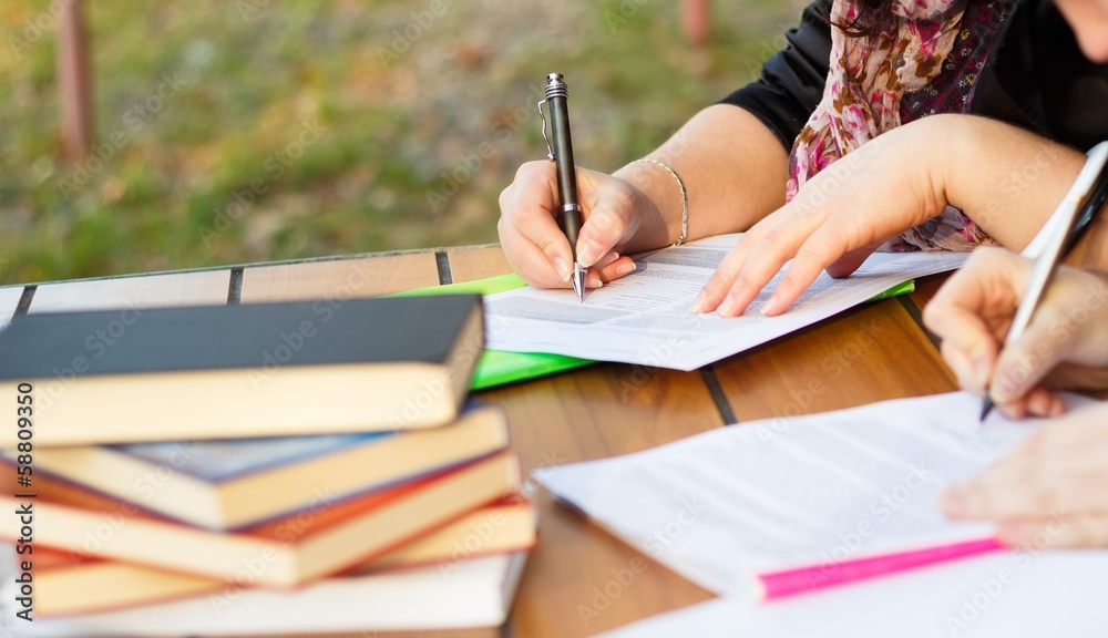 Obraz premium Doing homework