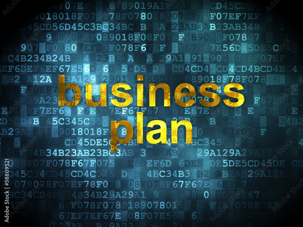 Fototapeta premium Finance concept: Business Plan on digital background