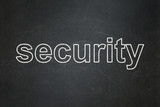 Security concept: Security on chalkboard background