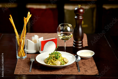 Food in the restaurant