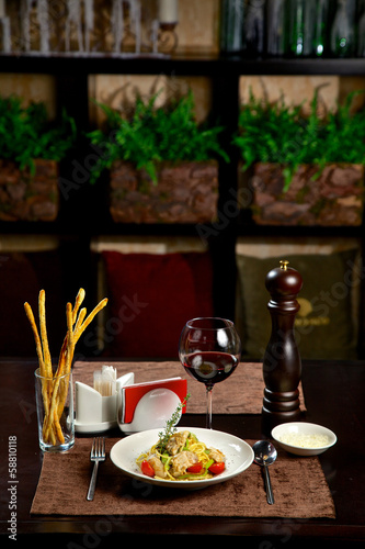 Food in the restaurant