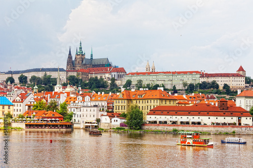 Czech republic, Prague, look on Gradchana and the Vltava River