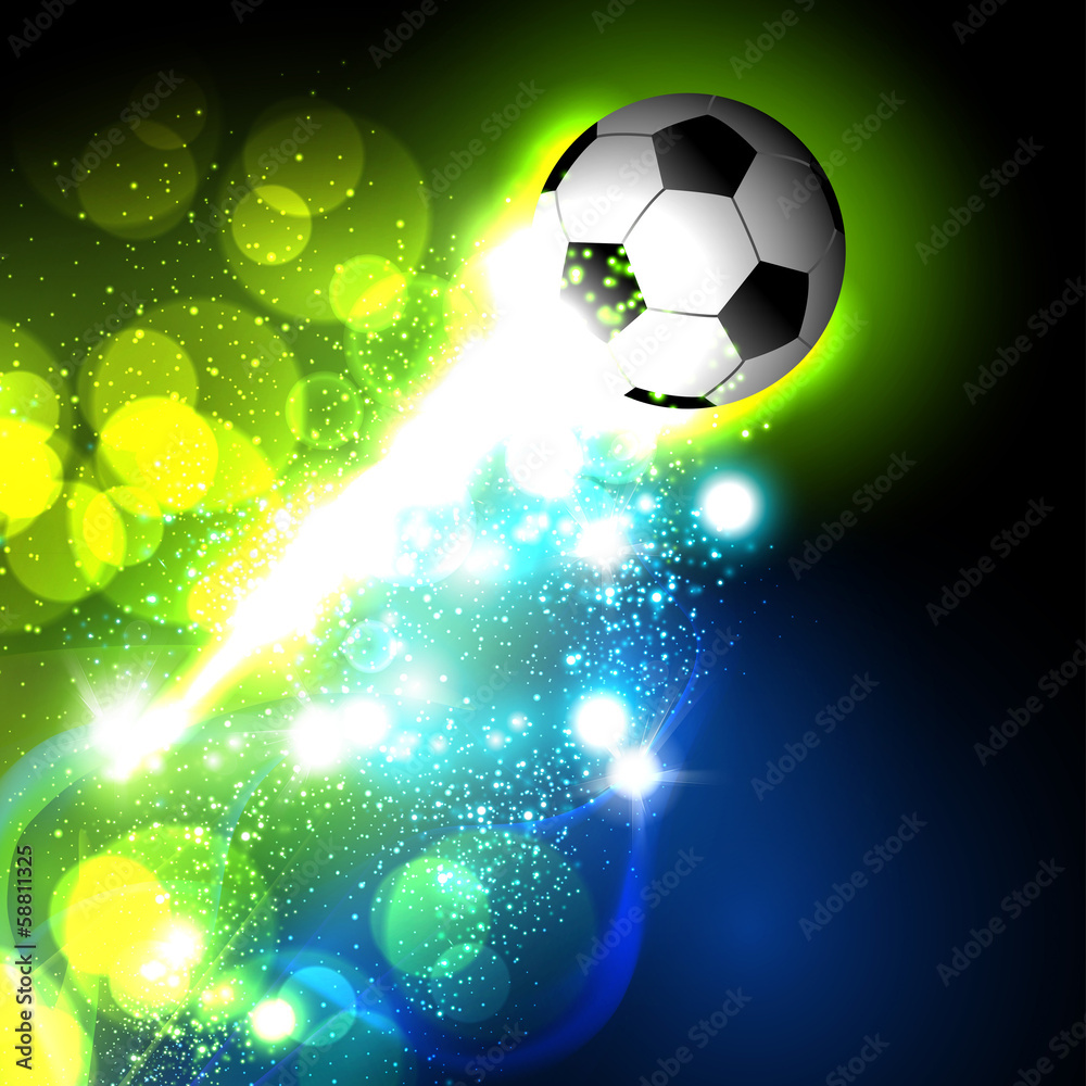 Fototapeta premium abstract soccer ball, easy all editable