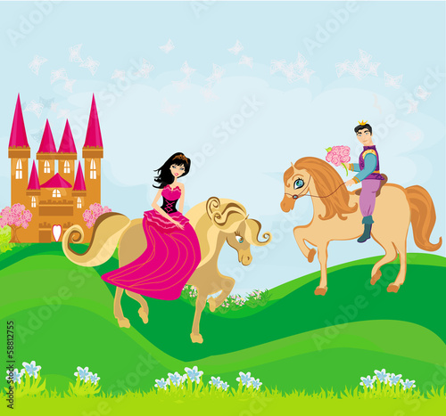 prince and princess on their horses