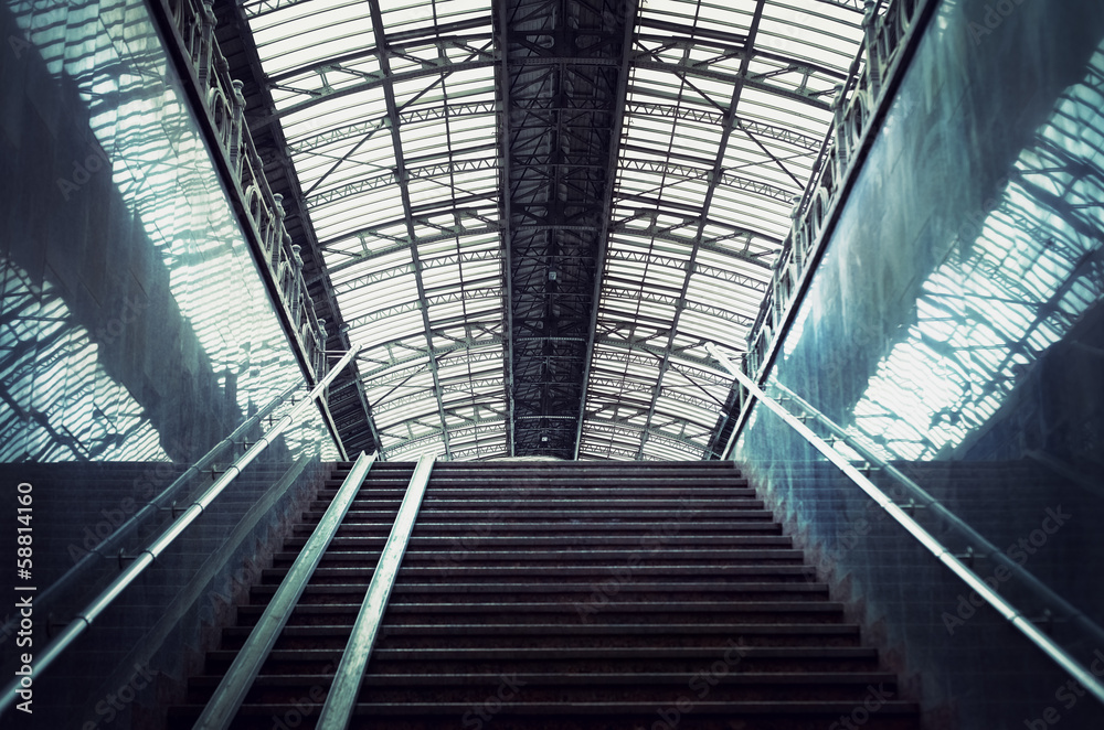 staircase at a railway station staircase at a railway station