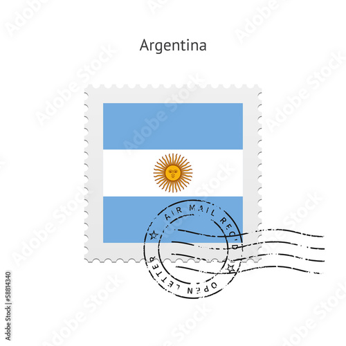 Argentina Flag Postage Stamp.
