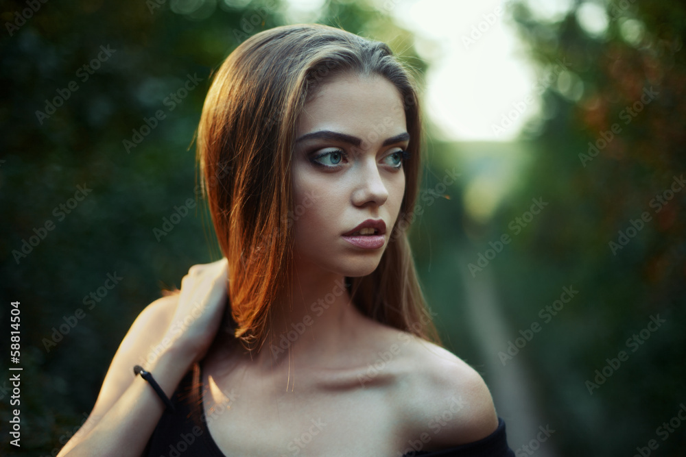 Fototapeta premium Portrait of beautiful young woman
