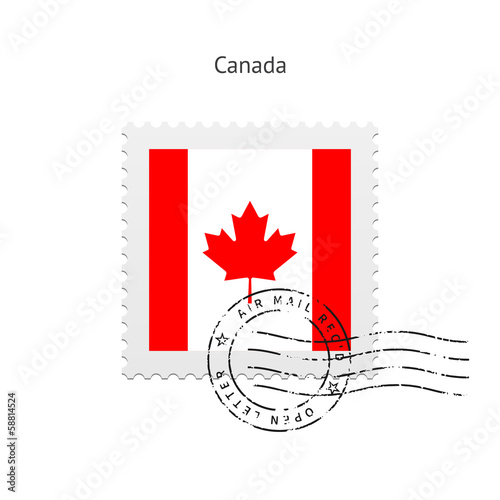 Canada Flag Postage Stamp.