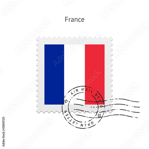 France Flag Postage Stamp.