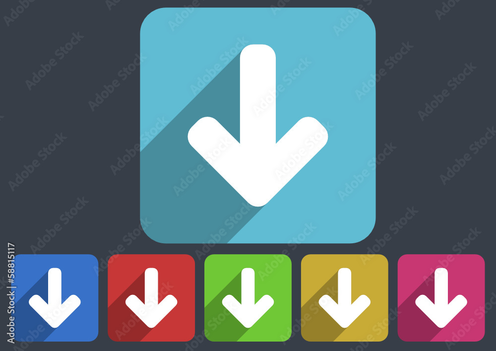 arrow down flat vector icon set arrow down flat vector icon set