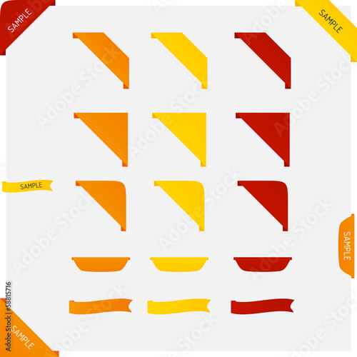 Vector ribbon set